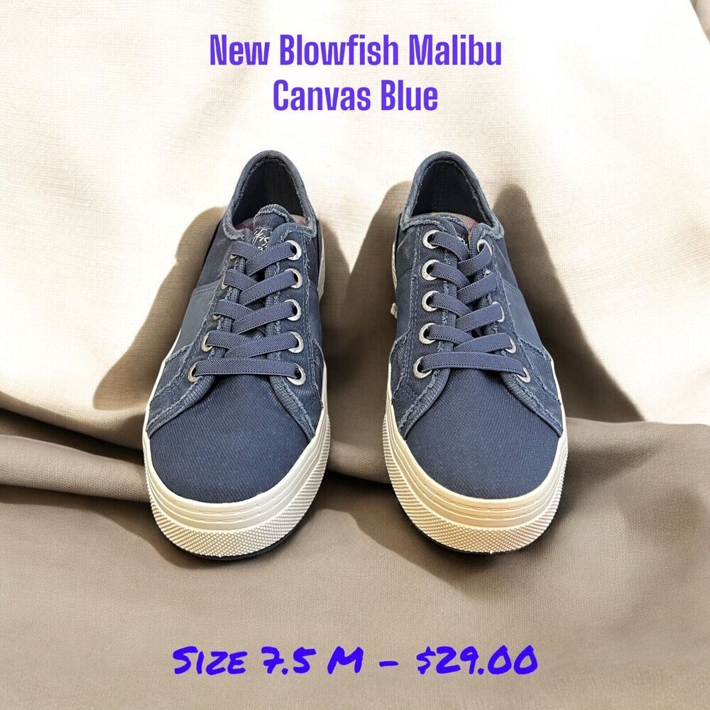 Blowfish Malibu Women's Blue Canvas Athletic Shoes